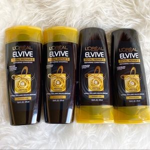NEW L’Oréal Elvive shampoo & conditioner set of 4